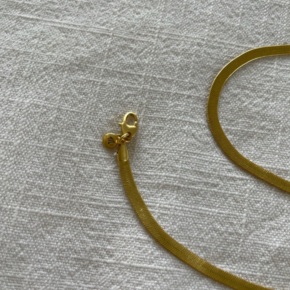 Madewell Delicate Collection Demi-Fine Skinny Herringbone Chain - Picture 6 of 8